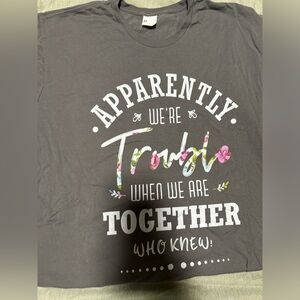 Women’s grey Tshirt. XL worn once. Smoke free